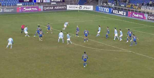 93'尤尼斯破门! 蔚山HD 1- 2墨尔本城