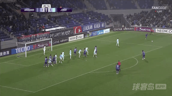 47'铃木章斗破门! 广岛三箭 2- 1柔佛DT