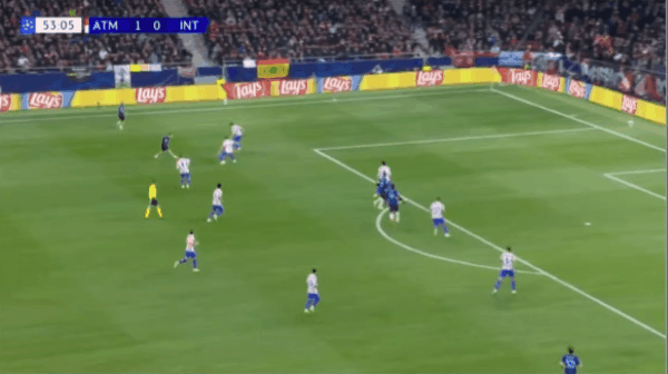 54'杰林斯基破门! 马德里竞技 1- 1国际米兰
