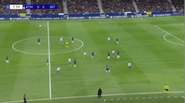 9'阿尔瓦雷斯破门! 马德里竞技 1- 0国际米兰