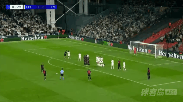 82'格里马尔多破门! 哥本哈根 1- 1勒沃库森
