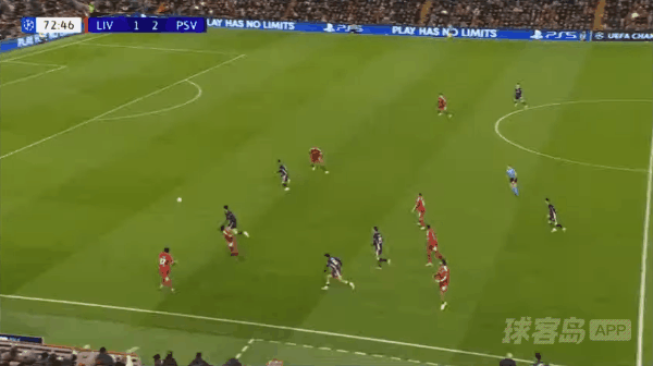73'德里奥赫破门! 利物浦 1- 3埃因霍温