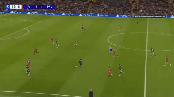 56'蒂尔破门! 利物浦 1- 2埃因霍温