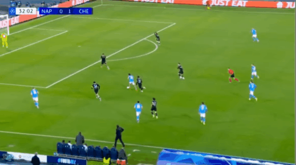 33'维尔加拉破门! 那不勒斯 1- 1切尔西