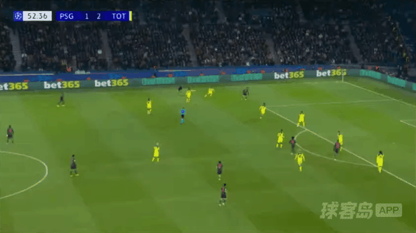 53'维蒂尼亚破门! 巴黎圣日耳曼 2- 2热刺