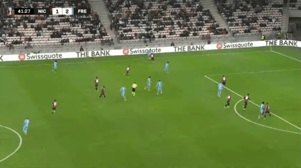 42'舍尔汉特破门! 尼斯 1- 3弗赖堡