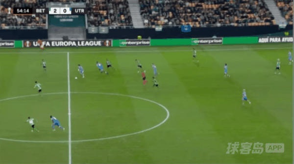 55'罗德里格斯破门! 皇家贝蒂斯 2- 1乌德勒支
