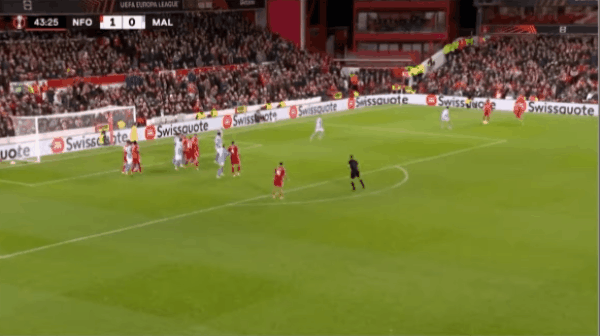 44'卡利穆恩多破门! 诺丁汉森林 2- 0马尔默