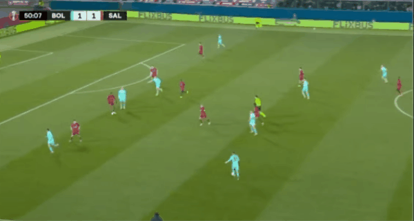 51'达林加破门! 博洛尼亚 2- 1萨尔茨堡