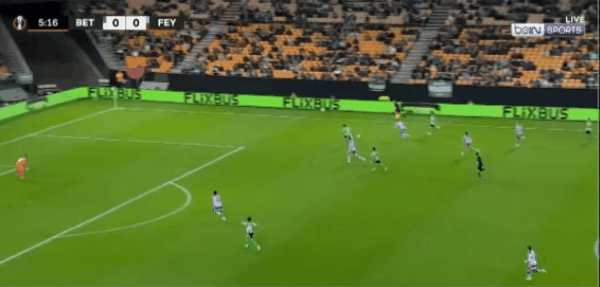 17'安东尼破门! 皇家贝蒂斯 1- 0费耶诺德
