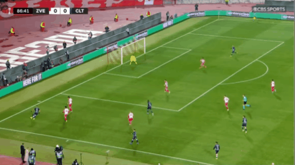 87'洛佩斯破门! 贝尔格莱德红星 0- 1塞尔塔维戈