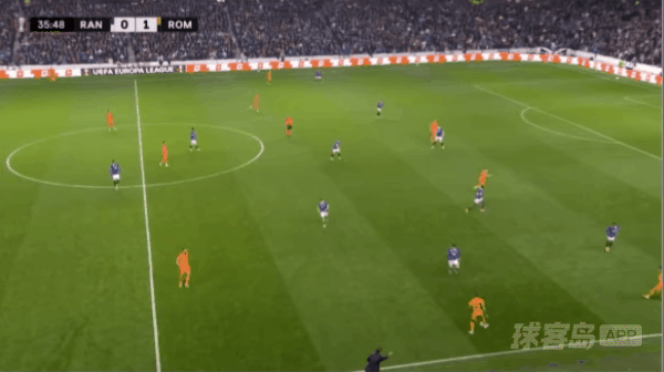36'佩莱格里尼破门! 格拉斯哥流浪者 0- 2罗马