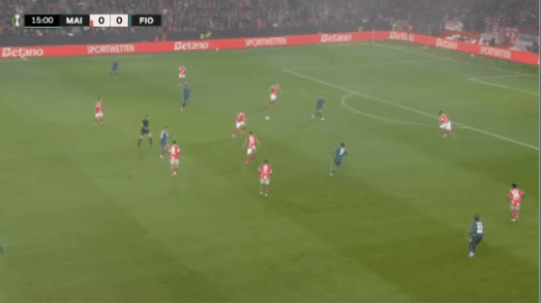 16'索姆破门! 美因茨 0- 1佛罗伦萨