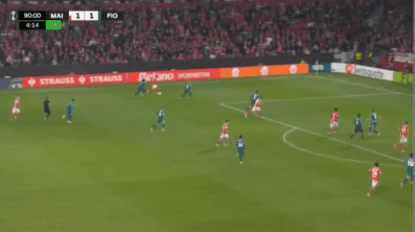 95'李在成破门! 美因茨 2- 1佛罗伦萨