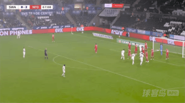 68'伯吉斯破门! 斯旺西 1- 2诺丁汉森林