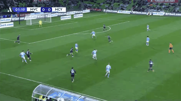 2'卡普托破门! 墨尔本胜利 0- 1墨尔本城