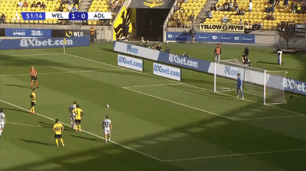 52'纳贾林点球破门! 惠灵顿凤凰 2- 0阿德莱德联