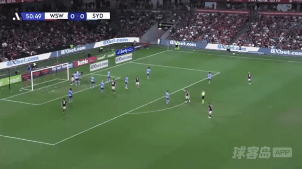 51'库尔破门! 西悉尼流浪者 1- 0悉尼FC