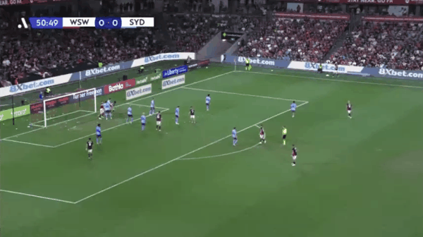 51'库尔破门! 西悉尼流浪者 1- 0悉尼FC