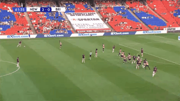 62'瓦尔卡尼斯破门! 纽卡斯尔喷气机 2- 1布里斯班狮吼