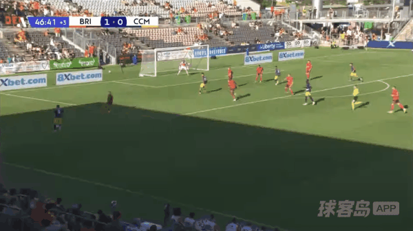 47'迪皮齐奥破门! 布里斯班狮吼 1- 1中部海岸海员