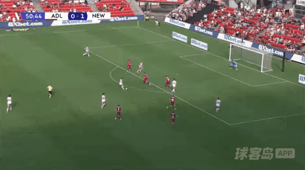 51'泰勒破门! 阿德莱德联 0- 2纽卡斯尔喷气机