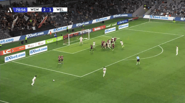 71'埃泽破门! 西悉尼流浪者 2- 2惠灵顿凤凰