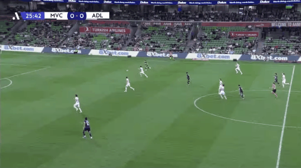 26'杰拉西奇破门! 墨尔本胜利 1- 0阿德莱德联