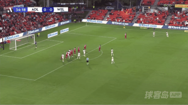 35'詹姆斯破门! 阿德莱德联 0- 1惠灵顿凤凰