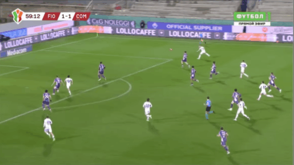 60'帕斯破门! 佛罗伦萨 1- 2科莫