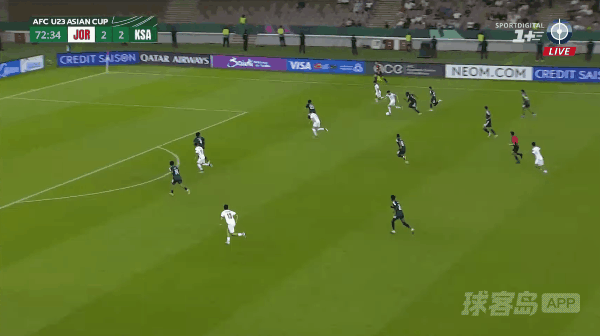 73'迪布破门! 约旦U23 3- 2沙地阿拉伯U23
