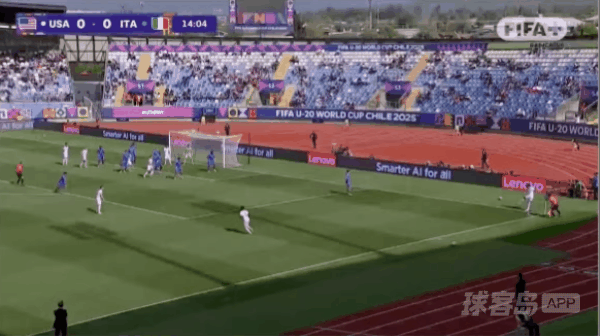 15'克雷马斯基破门! 美国U20 1- 0意大利U20