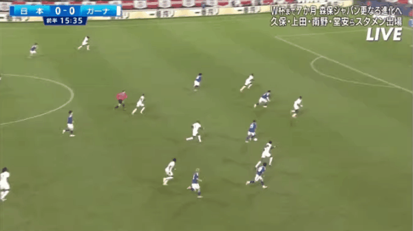 16'南野拓实破门! 日本 1- 0加纳