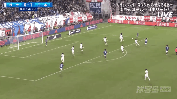 60'堂安律破门! 日本 2- 0加纳