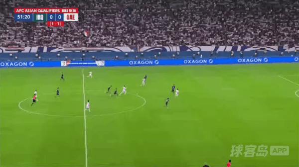 52'卢卡斯破门! 伊拉克 0- 1阿联酋