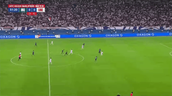 52'卢卡斯破门! 伊拉克 0- 1阿联酋
