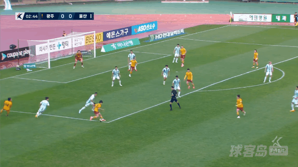 3'弗里德约森破门! 光州FC 1- 0蔚山HD