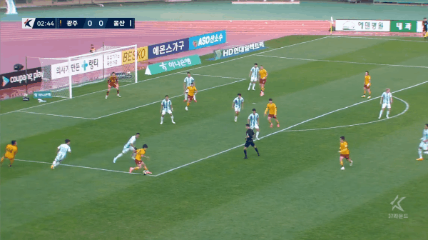 3'弗里德约森破门! 光州FC 1- 0蔚山HD