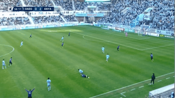 59'乔瓦尼破门! 大邱FC 1- 2FC安养
