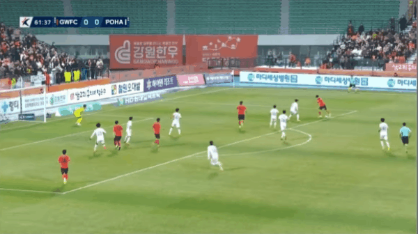 62'牟再现破门! 江原FC 1- 0浦项制铁