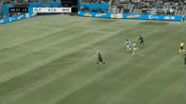 47'梅尔考破门! 夏洛特FC 0- 1纽约城