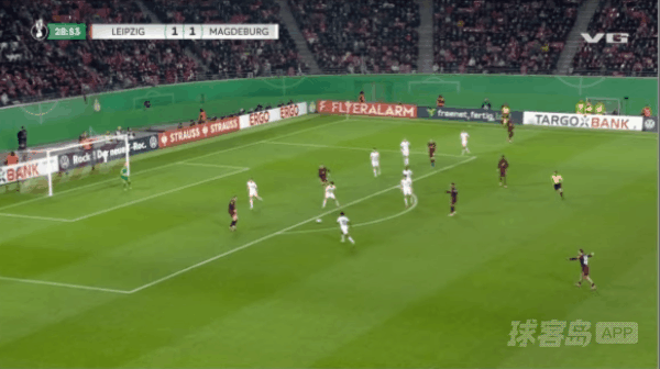 29'鲍姆加特纳破门! 莱比锡 2- 1马格德堡