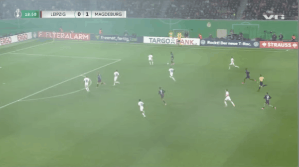 19'努萨破门! 莱比锡 1- 1马格德堡