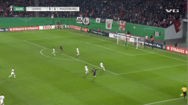 54'鲍姆加特纳破门! 莱比锡 3- 1马格德堡