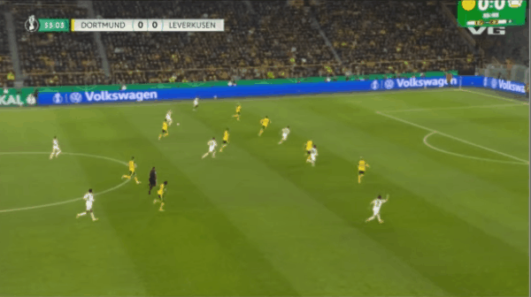 34'马扎破门! 多特蒙德 0- 1勒沃库森