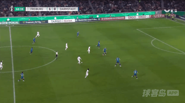 69'赫勒破门! 弗赖堡 2- 0达姆施塔特