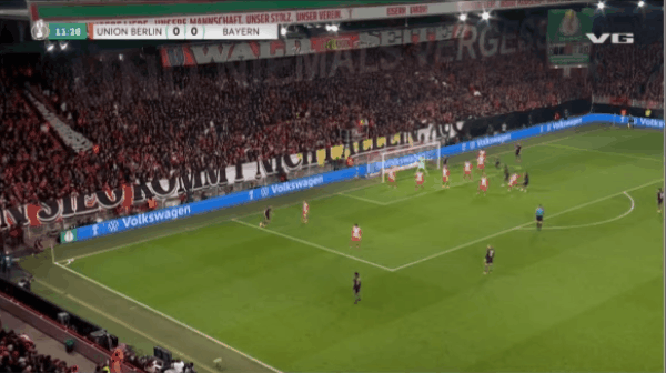 12'安萨乌龙破门! 柏林联合 0- 1拜仁