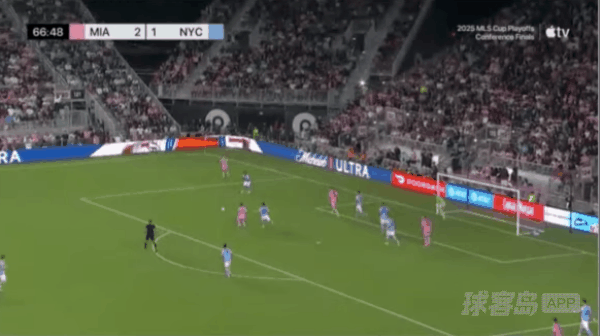 67'西尔维蒂破门! 迈阿密国际 3- 1纽约城