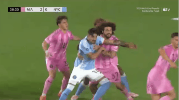 37'哈克破门! 迈阿密国际 2- 1纽约城