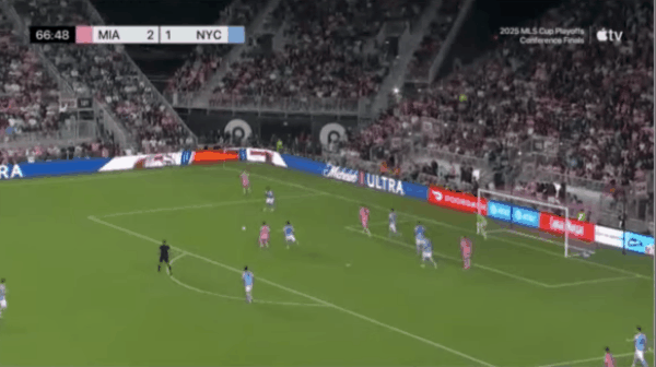 67'西尔维蒂破门! 迈阿密国际 3- 1纽约城